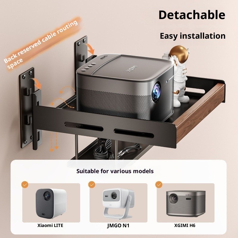 Giá đỡ máy chiếu quả óc chó Giá treo tường Giá treo tường Đầu giường wifi Set-Top Box Hỗ trợ hàng đầu Bộ định tuyến treo tường