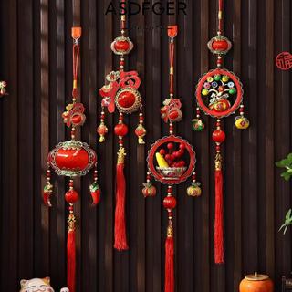 Mặt dây chuyền năm ASDFGER, Nút thắt cửa thêu trang trí lễ hội mùa xuân, Túi may mắn cá Koi có tua rua treo tường trang trí nhà