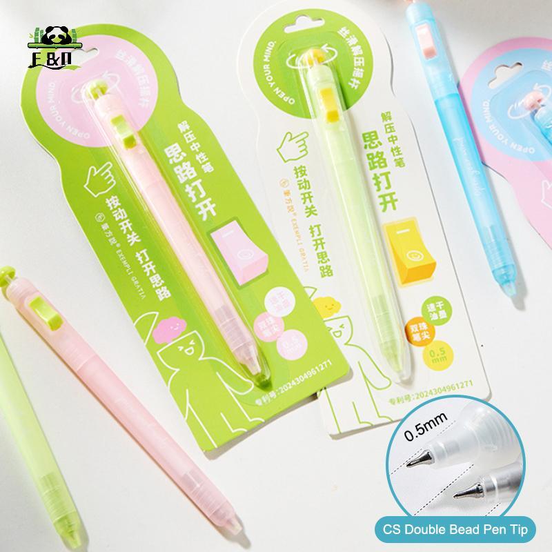 [F & O] Bút thư giãn cho bài thi - Bút Gel Clicker 0,5mm Viết mượt mà, Công cụ học tập chống lo âu cho học sinh trường học Văn phòng EMKK