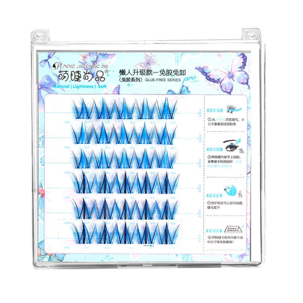 6 Hàng Không Keo Không Loại Bỏ Đầy Sao Series Hàng Mi Đơn Kẹp Phim Hoạt Hình Phân Đoạn Camera Sẵn Sàng F8l4