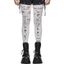 GODD Nữ Nhật Bản Gothic Grunge Trắng Quần Tất Thẩm Mỹ Whimsical Dễ Thương In Hình Opaque Quần Legging Hosi