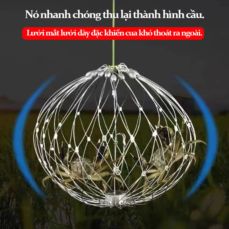 Lồng Bẫy Cua & Cá Tự Động Đóng Mở  - Thiết Kế Gập Gọn Tiện Lợi, Độ Bền Cao, Phù Hợp Câu Cá