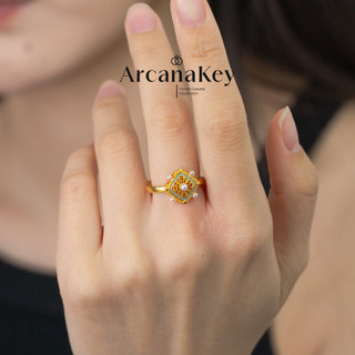[COD] Nhẫn mở phong cách Baroque với hình dạng truyền cảm hứng Ruyi, thanh lịch bằng kim loại cổ điển [ArcanaKey]