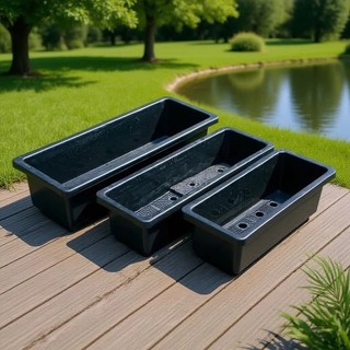 [Combo 5] Chậu Nhựa Trồng Rau Hoa Cây Cảnh Hình Chữ Nhật Thông Minh Kích Thước 48X20X16cm
