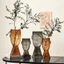 Bình hoa mặt người DONOVANQQ, Bình thủy canh hình dạng không đều trong suốt, Phụ kiện Terrarium Kính nghệ thuật ngộ nghĩnh Bình trừu tượng Trang trí văn phòng