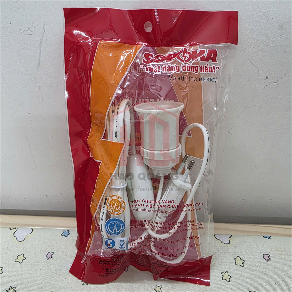 Bộ Dây Đui Đèn LED Có Công Tắc SOPOKA ĐS6 ĐS7 – Dây Cắm Điện An Toàn, Tiện Lợi, Chất Lượng Cao