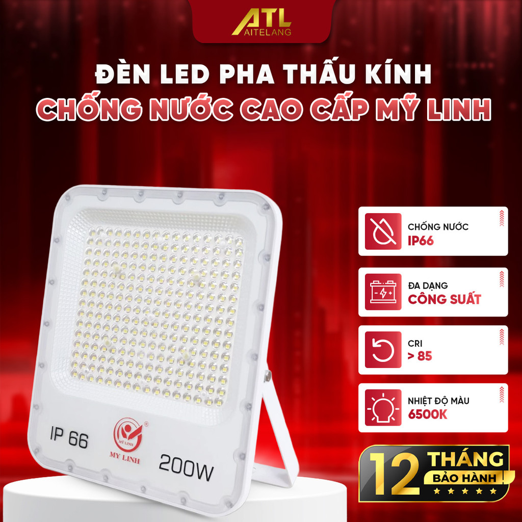 Đèn LED pha thấu kính Mỹ Linh, đèn chiếu sáng bảng hiệu, chiếu sáng sân vườn, trang trí ngoại thất