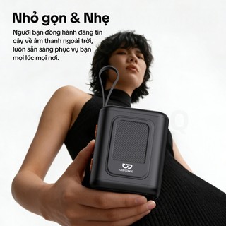 Loa Bluetooth GOOJODOQ TWS, đèn RGB, chất lượng âm thanh Hi-Fi, hỗ trợ thẻ TF/USB Thời lượng pin dài