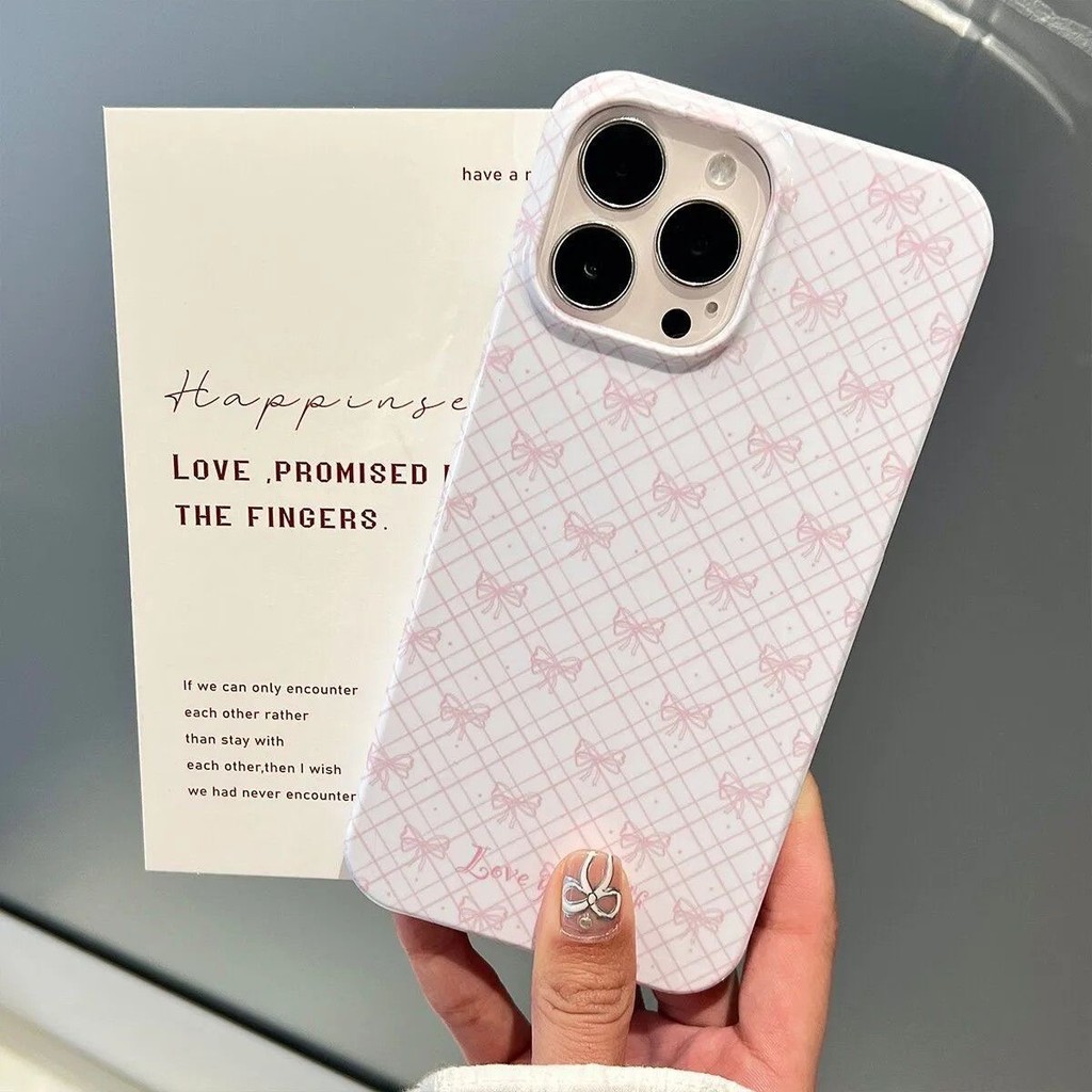 Mẫu nơ hình ô vuông phù hợp với vỏ điện thoại 16/17 Pro Max, iPhone 15/14, vỏ jelly XS và các mẫu mới nhất