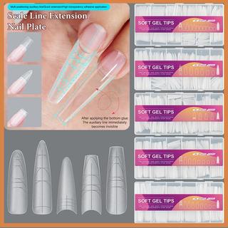 [SMD] 240 chiếc Móng tay giả hai mặt siêu mỏng có dây phụ -Trace Nail Tips Clear Extension Móng tay giả DIY [vn]