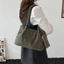 SQ11 2026 Retro Da Lộn Nữ Túi Đeo Vai Thời Trang Dung Tích Lớn Đi Lại Túi Tote