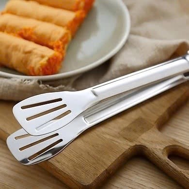 Kẹp thịt nướng thép không gỉ chống trơn trượt dùng cho BBQ nhà bếp Kẹp Gắp Inox Đa Năng Gắp Đồ Nóng Tiện Dụng 18cm