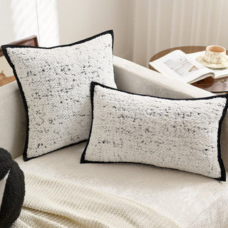 Hàng sẵn có 45x45cm Kiểu kem kiểu Pháp Gối nhẹ sang trọng Ngôi sao cao cấp Jacquard Sang trọng Túi mềm Đệm thắt lưng Gối Sofa Vỏ gối Cảm giác cao cấp 01