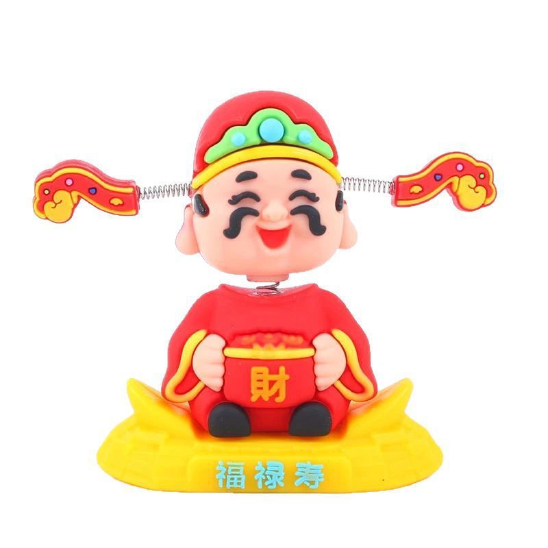 Thần Tài Đồ Trang Trí Nhỏ Sáng Tạo Quốc Gia Hợp Thời Trang Thần Tài Lắc Đầu Búp Bê Văn Phòng Để Bàn Trang Trí Năm Mới Quà Tặng Thần Tài GLOP