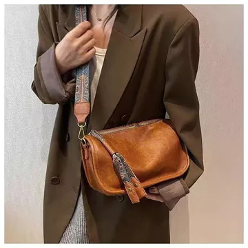Women's Vintage Genuine Leather Shoulder Bag – Large