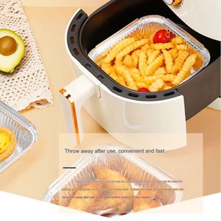 FASHIONEXPRESS 30 Khay nướng bằng nhôm, Chảo chiên không khí chống dính 6 / 7 / 8 / 9 inch, Bát nhôm chịu nhiệt độ cao có thể xếp chồng lên nhau