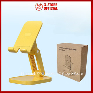 Kệ đỡ điện thoại máy tính bảng để bàn, giá đỡ hợp kim nhôm xoay 360 độ, gấp gọn tiện lợi GDDTKL3K