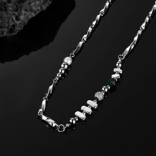 Phụ kiện thời trang nam mới về: Vòng cổ kim loại bạc phong cách Möbius bằng thép titan tối giản và tinh tế