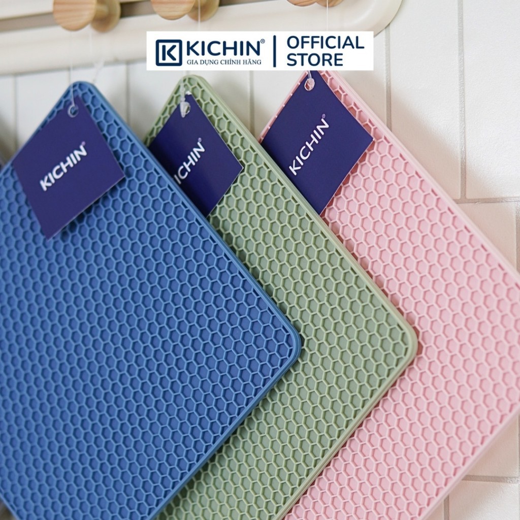 Miếng lót Silicone Thương hiệu KICHIN Cao Cấp Chiu Nhiệt Cao Chống Trầy Xước Vỡ Mặt Bếp, Bàn, Lót Nồi