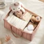 Hộp đựng tã cho bé ZENZON, Túi đựng tã nhiều túi màu be hoa có thể gập lại, Túi đựng bệnh viện đa chức năng dung tích lớn Giỏ đựng trẻ sơ sinh di động