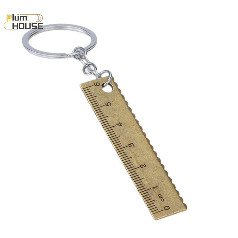 Thước Mini Inox PlumHOUSE Có Móc Khóa - Dụng Cụ Đo Đồ Dùng Văn Phòng Và Học Tập (Thước Đo Chống Mất) VN