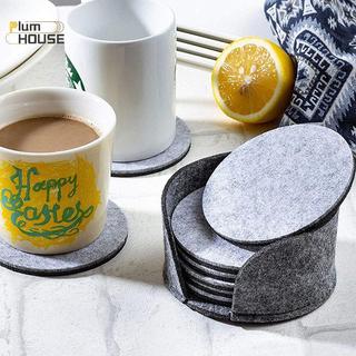 PlumHOUSE 10 Cái / bộ Đế Lót Ly Nỉ Tròn Bảo Vệ Bàn Ăn Đế Lót Ly Chịu Nhiệt Trà Cà Phê Uống Nóng Cốc Placemats VN