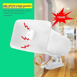 VBESTLIFE Loa báo động có dây âm thanh kép 150 dB DC 12V cho hệ thống ngoài trời an ninh gia đình