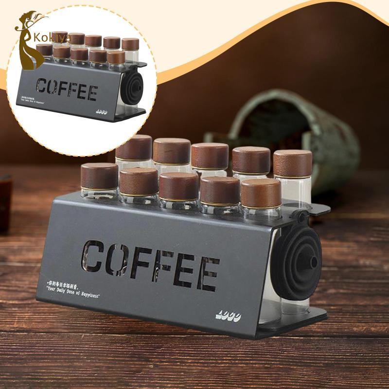 Ống bảo quản hạt cà phê liều đơn Lọ thủy tinh cho quán Bar bán lẻ Cafe