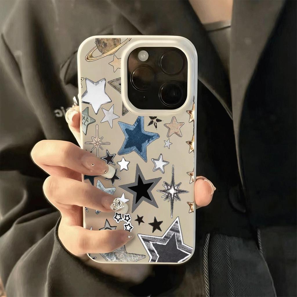Star Star cho trường hợp iPhone 1516PROMAX 1314PRO Bề mặt sáng XR Đơn giản 12 Soft Case