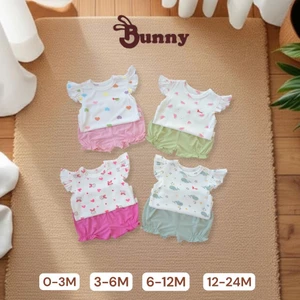 Bộ cánh tiên xuân hè bé gái họa tiết xinh xắn Bunnybaby thoáng mát