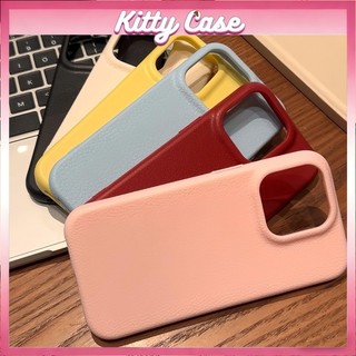 Ốp lưng da vân xịn màu sắc iPhone 11/12/13/XR/14/15/16/17/7/XR Pro Max Plus Tông màu trơn Ốp lưng tròn cao cấp