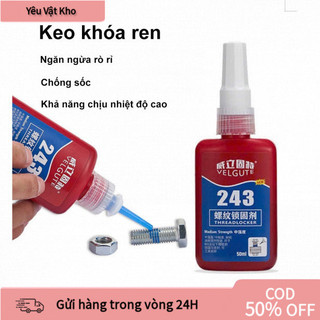 【COD】Hợp chất kết dính khóa ren đa năng 50ml, giúp ốc vít chống tự tháo, chịu nhiệt độ cao, dùng trong bảo trì.
