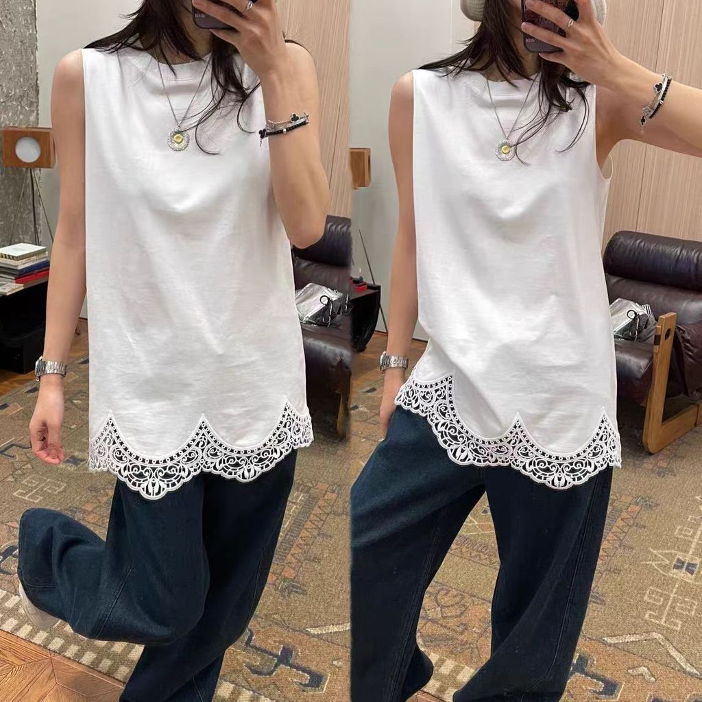 Áo vest nữ đẹp mắt với viền ren và nhiều lớp đáy, đảm bảo chất lượng cao