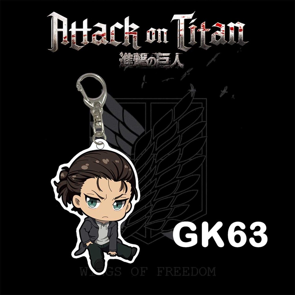 Móc khóa Anime Attack On Titan Levi mikala Eren armin