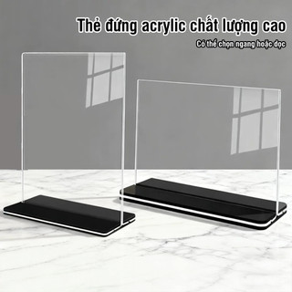Bảng giá quán cà phê bằng mica trong suốt – Đặt menu giấy, bảng giá mica và QR gọi món tiện dụng