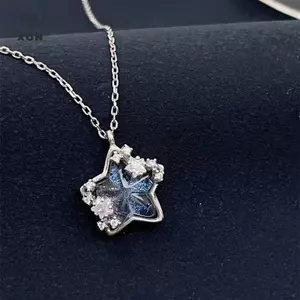 Mặt dây chuyền trái tim mặt trăng pha lê thanh lịch, đơn giản - Món quà đẹp dành cho nàng