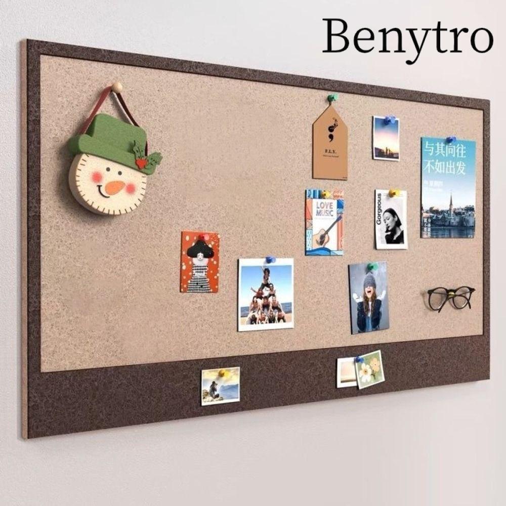 Benytro Bảng nỉ BENYTRO, Giá trưng bày trang trí Nhãn dán tường ảnh tự dính, không làm tổn thương bảng lưu trữ tường Bảng tin học ký túc xá