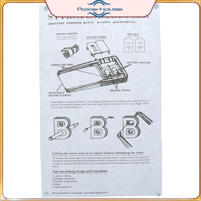 POWER 1 Bộ Dụng Cụ Cắt Xốp Dây Nóng Điện Nhỏ Styrofoam Polystyrene Craft Tool.