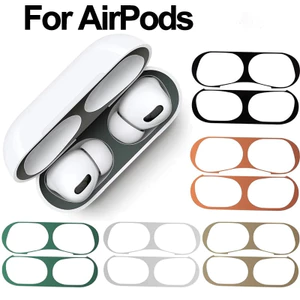 1-2 Chiếc Chống Bụi Chống Trầy Xước Cho Apple AirPods 4 3 2 1 Tai Nghe Chống Bụi Bên Trong Phim Bảo Vệ Kim Loại Miếng Dán Cho Apple AirPods Pro2 Pro3 Pro