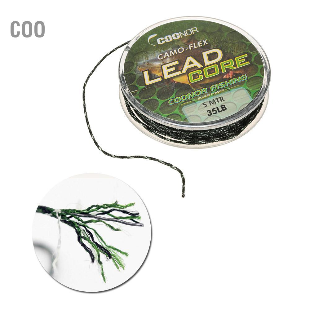 Coo Coo 55lb 5M Leadcore Bện Ngụy Trang Cá Chép Dây Câu Tóc Giàn Khoan Lõi Chì Giải Quyết