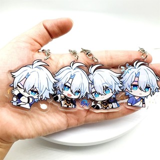Honkai: Star Rail Anime Figure Acrylic Keychain Anaxa Cyrene Cerydra Hysilens Model Plate 4pc/set Keyring Game Fans Gift