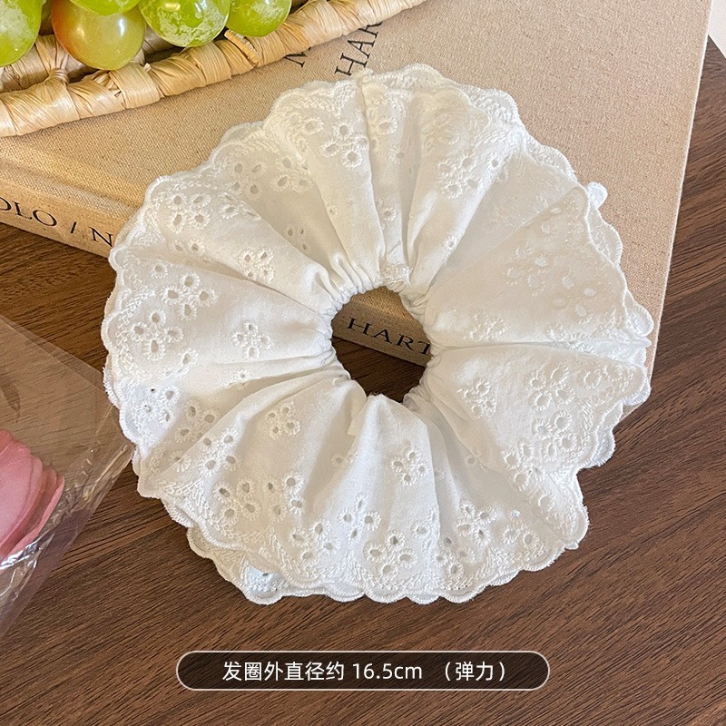 Dây rút ren Dây buộc tóc Scrunch Hàn Quốc Dây buộc tóc đuôi ngựa thấp ngọt ngào