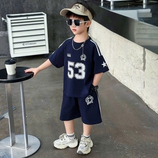 Bộ quần áo mùa hè dành cho bé trai 14-45kg mẫu in hình 5M3 chất liệu co dãn, thoáng mát. NL3