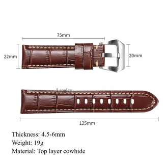 Đen Cá Sấu Họa Tiết Da Bò Da Thật Chính Hãng Dây Đeo Đồng Hồ 20mm 22mm 24mm 26mm Dây Đeo Đồng Hồ Nam Nữ Vòng Tay Thay Thế Cho SEIKO Diver TUNA