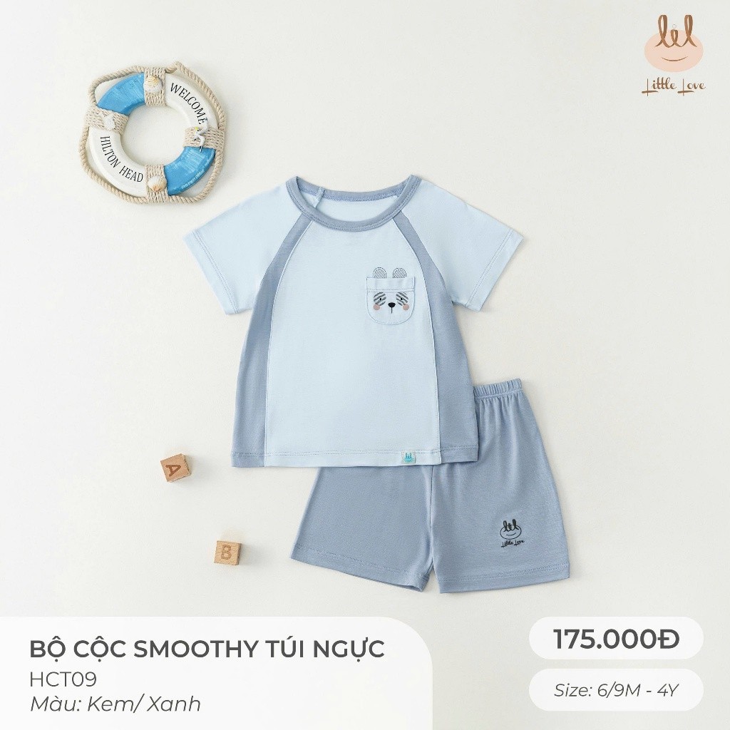 BỘ CỘC SỢI TRE[ SIÊU MỀM, MÁT, MỊN CO DÃN VÀ THẤM HÚT TỐT] TRẮNG PHỐI SZ 1/3M - 9/12M (HCT09)