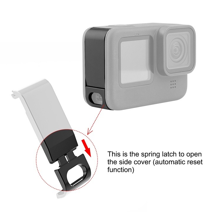 Phụ kiện nắp hông GoPro HERO13-9 có lỗ sạc Type C Nắp Đậy Cổng Kết Nối Pin Bên Hông，Nắp đậy pin