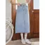 MUTU Váy Mini Denim Vintage Cao Cấp, Tua Rua Dáng Chữ A, Phù Hợp Size Nhỏ Mùa Hè