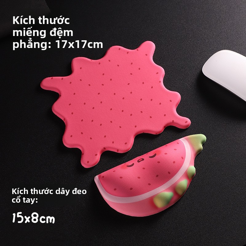 Miếng lót cổ tay chuột silicon chống trượt, hình trái cây dễ thương, dùng cho văn phòng