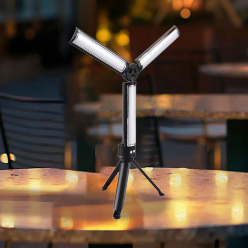 Đèn pha khẩn cấp LED LACYES, Đèn làm việc gấp mờ 3 màu có thể sạc lại, 15 chế độ có thể gập lại 162 LED 2850mAh Đèn phục vụ ô tô di động ngoài trời