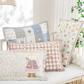 Gạc Trẻ Em Gối 35X55cm Hoạt Hình Thỏ Bé Mẫu Giáo Vỏ Gối Cotton Nguyên Chất Lớp Một Gối Lót Lót Vỏ OS3T